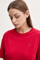 Βαμβακερό νυχτικό Tommy Hilfiger UW0UW05767 κόκκινο