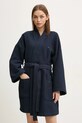Бавовняний халат Tommy Hilfiger бавовна темно-синій UW0UW05770