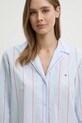 Хлопковая пижамная рубашка Tommy Hilfiger голубой UW0UW05764