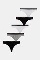 Calvin Klein Underwear tanga 5 db sima fekete LV00QD5322