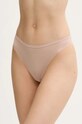 Calvin Klein Underwear stringi dzianina beżowy LV00QF7820