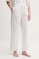 Хлопковые пижамные брюки Calvin Klein Underwear ткань бежевый LV00QS7410