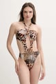 Guess costum de baie dintr-o bucată cu balene maro E5GJ08.KCRJ2