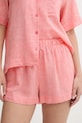 Dkny piżama lniana YI90054 pomarańczowy SS25