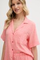 Dkny piżama lniana pomarańczowy YI90054