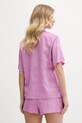 Odzież Dkny piżama lniana YI90054 fioletowy