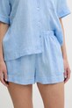 Dkny piżama lniana YI90054 niebieski SS25