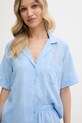 Dkny piżama lniana niebieski YI90054