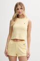 Polo Ralph Lauren piżama bawełniana bawełna żółty 4P0232