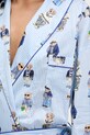 Polo Ralph Lauren szlafrok bawełniany niebieski 4P0248