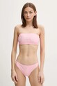 Juicy Couture costum de baie din două piese ARIEL BANDEAU moale roz JCIT122001