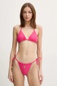 Juicy Couture costum de baie din două piese TAIHITI TRIANGLE moale roz JCITS125202