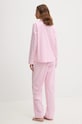 Lauren Ralph Lauren set de pijama de bumbac ILN92315 roz SS25