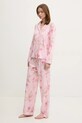 Pyžamo Lauren Ralph Lauren látka ružová ILN92403
