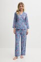 Pyžamo Lauren Ralph Lauren látka modrá ILN92429