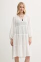 Polo Ralph Lauren sukienka plażowa z domieszką lnu 21564582 beżowy SS25