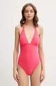 Jednodielne plavky Polo Ralph Lauren bez kostíc ružová 21568508
