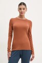 Icebreaker longsleeve funkcyjny Merino 200 Oasis Planet friendly brązowy IB1043750B01