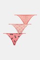 Moschino Underwear figi 3-pack dzianina różowy 2306.4611