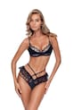 GOD SAVE QUEENS melltartó STARDUST WIRE-FREE PUSH UP BRA fekete GSQ.121.116