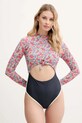 Rip Curl costum de baie dintr-o bucată FLORES cu modele bleumarin 0MQWSW