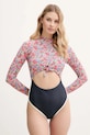 Rip Curl jednoczęściowy strój kąpielowy FLORES kwiaty granatowy 0MQWSW
