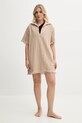 OAS sukienka plażowa bawełniana 4515.03 beżowy SS25