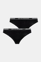 Emporio Armani Underwear stringi 2-pack dzianina czarny EW000402.AF10889