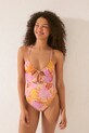 women'secret jednoczęściowy strój kąpielowy bez fiszbinów multicolor 5529077