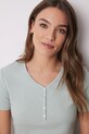 women'secret tricou de pijama din bumbac 3279682 verde SS25