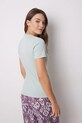 Îmbrăcăminte women'secret tricou de pijama din bumbac 3279682 verde