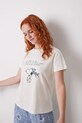 Хлопковая пижамная футболка women'secret 3279684 бежевый SS25