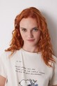 Одежда Хлопковая пижамная футболка women'secret 3279684 бежевый