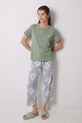 Хлопковая пижама women'secret хлопок зелёный 3599160