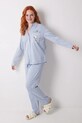 women'secret set de pijama de bumbac set albastru 3599166
