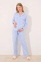 women'secret piżama bawełniana wzorzyste niebieski 4469711