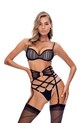 Îmbrăcăminte GOD SAVE QUEENS curea jartiere GISELLE SUSPENDER GSQ.110.130 negru