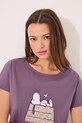 Odzież women'secret piżama bawełniana 3139860 fioletowy