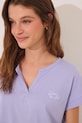Îmbrăcăminte women'secret set de pijama de bumbac 3599170 violet