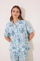 women'secret piżama bawełniana 3599177 turkusowy SS25