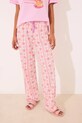 women'secret pantaloni de pijama din bumbac 3709652 roz SS25
