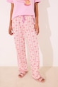 women'secret pantaloni de pijama din bumbac 3709652 roz SS25