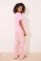 women'secret pantaloni de pijama din bumbac roz 3709652