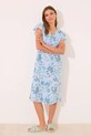 Îmbrăcăminte women'secret cămașă de noapte din bumbac 4369321 turcoaz
