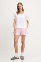 United Colors of Benetton pantaloni scurți de pijama din bumbac 4QFZ3900D roz SS25