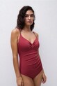 Odzież Chantelle strój kąpielowy jednoczęściowy damski ICON C16VR0 bordowy