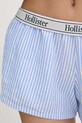 Bombažne pižama kratke hlače Hollister Co. modra KI346.5048.214