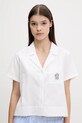 Hollister Co. koszula piżamowa bawełniana aplikacja biały KI346.5055.100