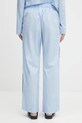 Odzież Sporty & Rich spodnie piżamowe bawełniane Vendome Pyjama PA046602231BL90 niebieski