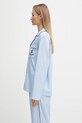 Sporty & Rich koszula piżamowa bawełniana Vendome Pyjama SI021602231BL90 niebieski SS25